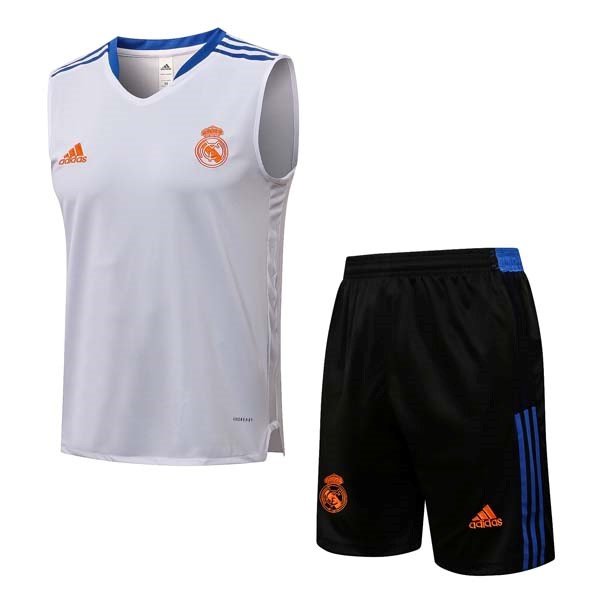 Camiseta Real Madrid Sin Mangas Conjunto Completo 2022 Blanco Negro
